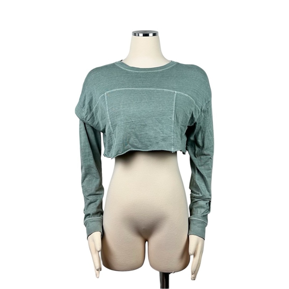 Garage Long Sleeve Crop Top Mint Green Size XS
